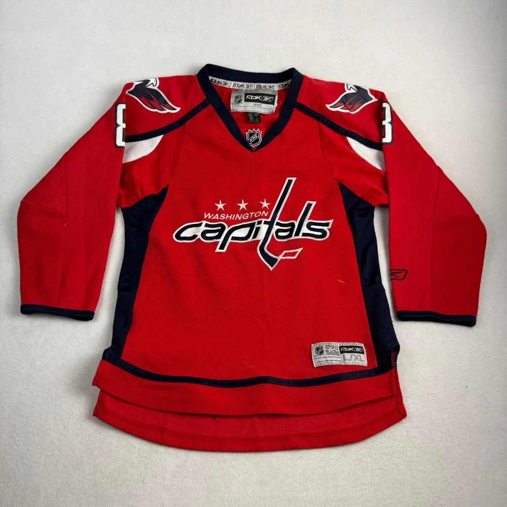 Washington Capitals Alex Ovechkin Reebok CCM NHL Youth Jersey Red L/XL #8‎